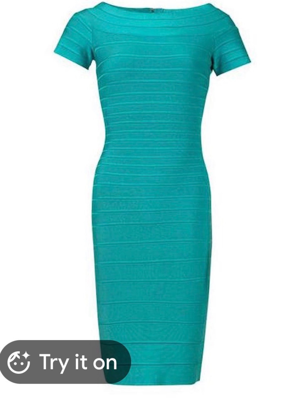 Herve Leger green Carmen bandage midi dress size small